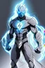 Placeholder: a drawing character that can control lighting and hes a superhero, hes kinda see through , and has a grey skin tone, and has a GYATT he has lightning surrounding him