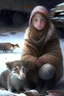 Placeholder: Girl rescued stranded animals, cleared roads, and provided shelter.