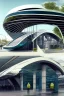 Placeholder: Water metro station design, modern, sophisticated, futuristic, assume year to be 2100