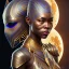 Placeholder: sango fantasy, fantasy magic, intricate, sharp focus, illustration, highly detailed, digital painting, concept art, matte, artgerm and paul lewin and kehinde wiley, masterpiece Asian black panther Egyptian silver space lady space fire moon galaxy