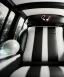 Placeholder: Ultra realistic back seat of limousine image, wide angle view, Alice woman and white rabbit man, many color balls, circus clothing, long hair, smoke, feather long coat, soft color, highly detailed, unreal engine 5, ray tracing, RTX, lumen lighting, ultra detail, volumetric lighting, 3d, finely drawn, high definition, high resolution.