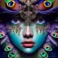 Placeholder: Insanely detailed photograph of an elaborate beautiful peacock goddess intricate glowing skin eyes intricate face hair lashes fur dress hyperdetailed painting by Anna Dittmann Huang Guangjian and Dan Witz CGSociety ZBrush Central fantasy art album cover art 4K 64 megapixels 8K resolution HDR Greek shiny space colours jewelry celestial hair eyes light"