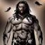 Placeholder: Jason Momoa as lobo from dc comics, dramatic light, high detail, cinematic