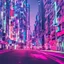 Placeholder: 8k photo realistic cinematic potrait of pink cyber city photo shot from road