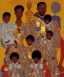 Placeholder: royal African American young family portrait by Gustav Klimt