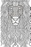 Placeholder: Coloring Page for adults, Mandala, Lion Image, Disney Style, Comic, White background, clean line art, fine line art --HF--AR2:3