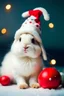 Placeholder: happy christmasrabbit whit a christmashatt