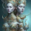 Placeholder: sango fantasy, fantasy magic, intricate, sharp focus, illustration, highly detailed, digital painting, concept art, matte, artgerm and paul lewin and kehinde wiley, masterpiece sexy lips Asian lady body Papu New Guina turquoise space lady space sun galaxy