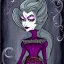 Placeholder: extrem tim burton style and disney style of an old and extrem malicious stepmother, sharp focus, sneaky eyes, old face