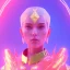 Placeholder: A portrait of a crystalised blue pink extraterrestrial, gold, diamonds, sunny background, atmospheric, realistic, unreal engine, 8k. Cinematic lighting, octane render.