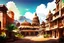 Placeholder: Indian landscape, typical and beautiful buildings, bright background