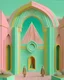 Placeholder: Lord of the Rings directed by Wes Anderson, pastel colors, symmetry