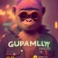 Placeholder: Mystery gorillaz 2-d,Ambiance dramatique, dramatic lighting, volumetric lighting, concert background, hyperrealisme, 8k, high quality, lot of details, fit within portrait