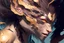 Placeholder: hyper-closeup Chimera beast character, in the style of Artgerm, Stanley Lau, energetic brushwork, elaborate details, semi-realism, dynamic compositions, anime-inspired, powerful, layered textures, graphic novel aesthetic