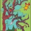 Placeholder:  kaiju birds in a tree by dr seuss