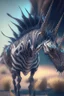 Placeholder: whale zebra antelope thorny devil stallion ,16k, octane effect, unreal engine, cinema 4d, POTRAIT