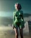 Placeholder: Ultra Realistic retro sci-fi 1960 scene, waist up view portrait, blonde woman, sweet young Marilyn Monroe face, perfect iris, tight latex coat, Strange planet background, Retro sci-fi style glass helmet, sphere dron, fog, rain, soft color, highly detailed, unreal engine 5, ray tracing, RTX, lumen lighting, ultra detail, volumetric lighting, 3d, finely drawn, high definition, high resolution.