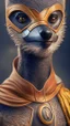 Placeholder: Superhero, Meerkatman, man, human bouth, male head, amor, meerkat mask, hyper realistic, intricately detailed, novelty, full body, cinematic, 4k