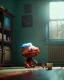 Placeholder: Boy room scene with color hair monster, Steven Spielberg style, realistic photo, sweet, concept art, smooth, unreal engine 5, god lights, ray tracing, RTX, lumen lighting, ultra detail, volumetric lighting, 3d.