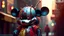 Placeholder: zombie mickey mouse hybrid, photorealism, movie screen capture, horror, sci-fi, retrofuturism,