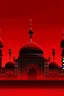 Placeholder: gambar masjid background merah