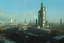 Placeholder: a sprawling industrial landscape with towering smokestacks, billowing dark clouds, and a polluted river. Machinery and discarded waste dominate the foreground, emphasizing the disregard for environmental sustainability. The atmosphere feels grim and desolate, evoking a sense of unease and concern.
