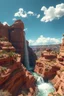 Placeholder: Hieronymus Bosch Style high quality picture desert waterfalls the Grand Canyon desert