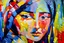 Placeholder: Portrait Modigliani mix abstract painting, flat brush strokes, palette knife. get rich quick
