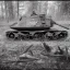 Placeholder: ww1 german tank with soldiers in a forest durer style black & white