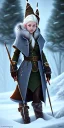 Placeholder: Cute and adorable elven adventurer with small pointy ears dressed in a warm overcoat with survival gear on a winters day, Cedric Peyravernay Art, anthropomorphic --ar 2:3 --beta --upbeta --upbeta