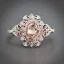 Placeholder: diamond and morganite ring, art noveau, filigree, floral, breathtaking, highly ornate, delicate, intricate, photorealistic, high fashion, fine jewellery, luxury, designer