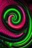 Placeholder: Portrait photography, big snail on a leaf , vector art, maze , in the style of H.R.Giger, intricate details, fractal, black background, vivid psychedelic colours, gradients, fluorescent, bioluminescent, 35mm lens, vivid colours, DMT art--ar 2:3