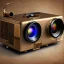 Placeholder: video projector in steampunk style 18th century