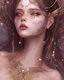 Placeholder: GORGEOUS WOMAN, BEAUTIFUL FACE, FINE EYES, GAUDY, CHARMING, BRILLANT, GLITTER SHIMMER SKIN, SCARS ON SKIN, DREAMY COSTUME, LONG HAIR, GLARE, FANTASY DIGITAL ART, FANTASY ART STYLE BY WLOP,