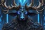 Placeholder: Beast Shadow symbiote in 8k realistic anime drawing style, blue neon crystal antlers deer, human model, close picture, fantasy Deer them, intricate details, highly detailed, high details, detailed portrait, masterpiece,ultra detailed, ultra quality
