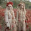 Placeholder: Elle fanning and dakota fanning as flowers, red, in africa