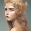 Placeholder: sunflower goddess nude body blue eyes long hair blond