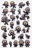 Placeholder: cute pixel undead soul sprite sheet for animation (idle, run, jump movement)