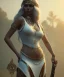 Placeholder: Gipsy, beautiful, curvy body, white fabric dress, beautiful long hair, bandana covering head, long earings, head and shoulders portrait, holding tarot card, 8k resolution concept art portrait by Greg Rutkowski, Unreal Engine 5 volumetric lighting