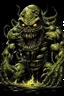 Placeholder: Science experiment Horror abomination mutant by Richard Corben, Todd Schorr, T-Shirt Design, Black Background