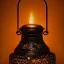 Placeholder: polaroid of fireflies inside a wrought iron bell jar, luminescent glow, moody, tender, ornate, sharp focus, warm tones, hyper realistic, photorealistic, curling steam and smoke