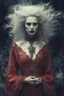 Placeholder: Conceptual surreal and otherworldly full body portrait photograph of a Vampire Sorceress , with highly detailed hair and facial features in the photographic style of Jerry Uelsmann, sharply focused, cross processed color image using color negative film with E-6 color slide chemicals, 8k, cinematic quality