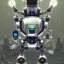 Placeholder: spider robot gadget, silver and blue