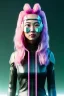 Placeholder: portrait, Asian cyborg woman, samurai warrior :: symmetry photography, cyberpunk style, pink hair, wires conveying, perfect eyes, samurai helmet, tiger mask, black samurai army, katana, japanese traditional ornaments, pink, white, black, glow eyes, cinematic, Ultra realistic, dark scene, soft color, highly detailed, unreal engine 5, RTX, ultra detail, 3d, finely drawn, high definition.