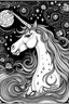 Placeholder: unicorn line art with space