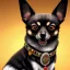 Placeholder: black chihuaha papilion dog, chion, sweet, realistic