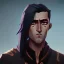 Placeholder: man, YOUG, long hair, black hair, black eye, bEAUTIFUL