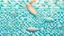 Placeholder: A surreal underwater scene with a mermaid-like figure swimming amidst a checkered pattern background, with a fish and other aquatic, painting by René Magritte and Georgia o'Keeffe, soft pastel colors, #pixelart resolution, watercolor granular detail, hypermaximalist, 8K