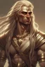 Placeholder: warrior, blonde, male, tan skin, jewels, gladiator, long hair, elf