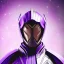 Placeholder: Cosmic super hero, purple costume,4k image, gray and purple colour costume